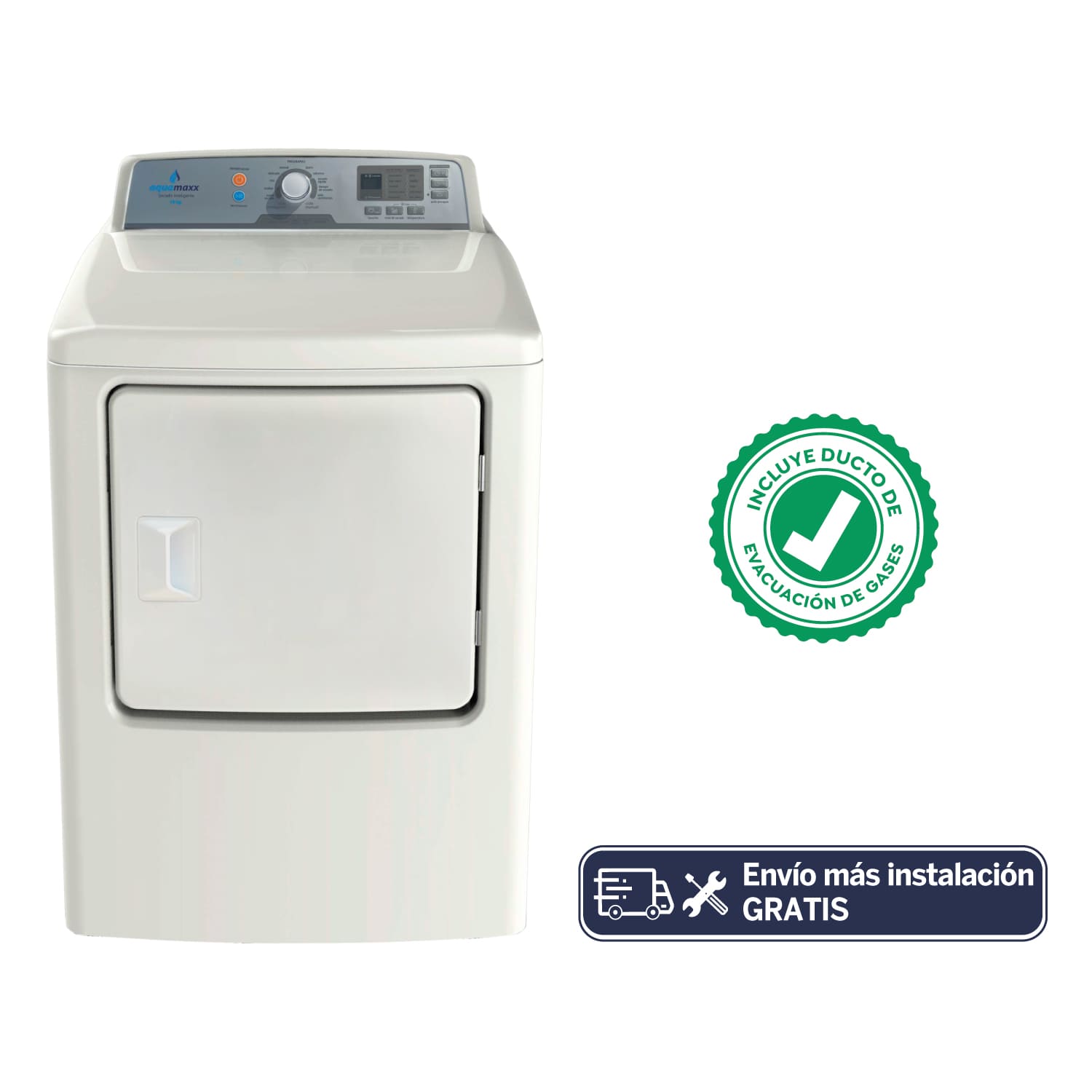 Aquamaxx - Si de secado se trata, cuida toda tu ropa con nuestra Secadora a  Gas Aquamaxx de 10Kg Modelo Rinnai, única en el mercado que se puede  colgar. Además, es la